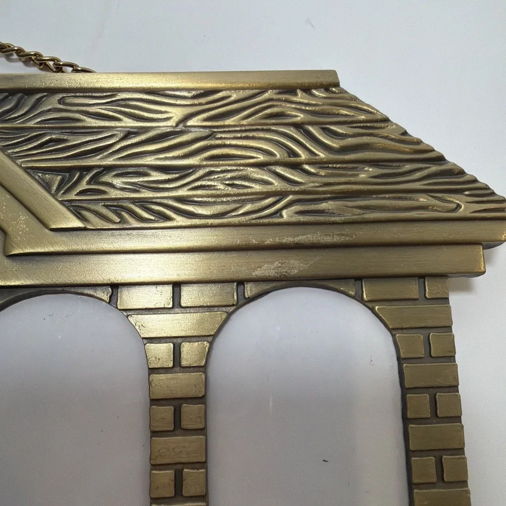 Vintage Brass Brick School House Picture Frame K-12 by Lillian Vernon ZACHARY
